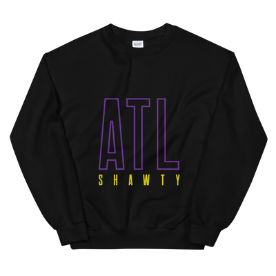 ATL Shawty Skyscraper Sweatshirt - BLACK/PURPLE/GOLD